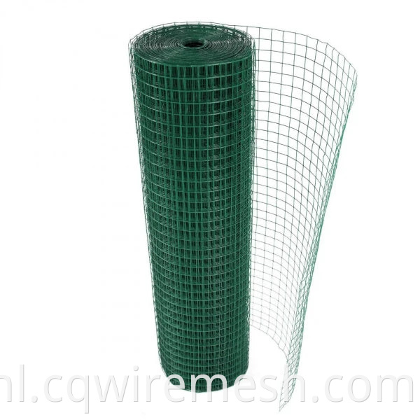 China groothandel mesh 25x25 mm groen vinyl gecoate gelaste draadgaas